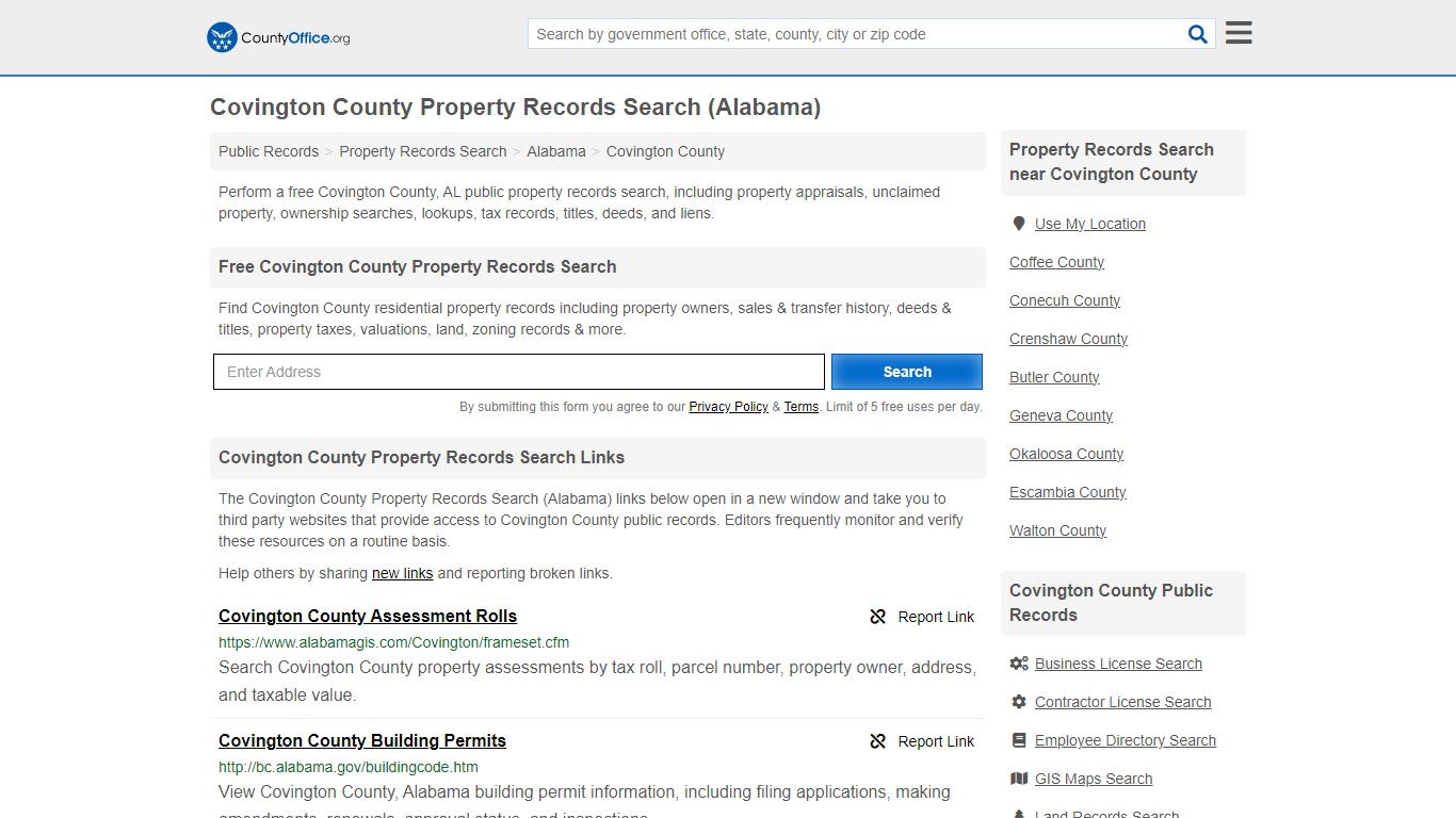 Covington County Property Records Search (Alabama) - County Office