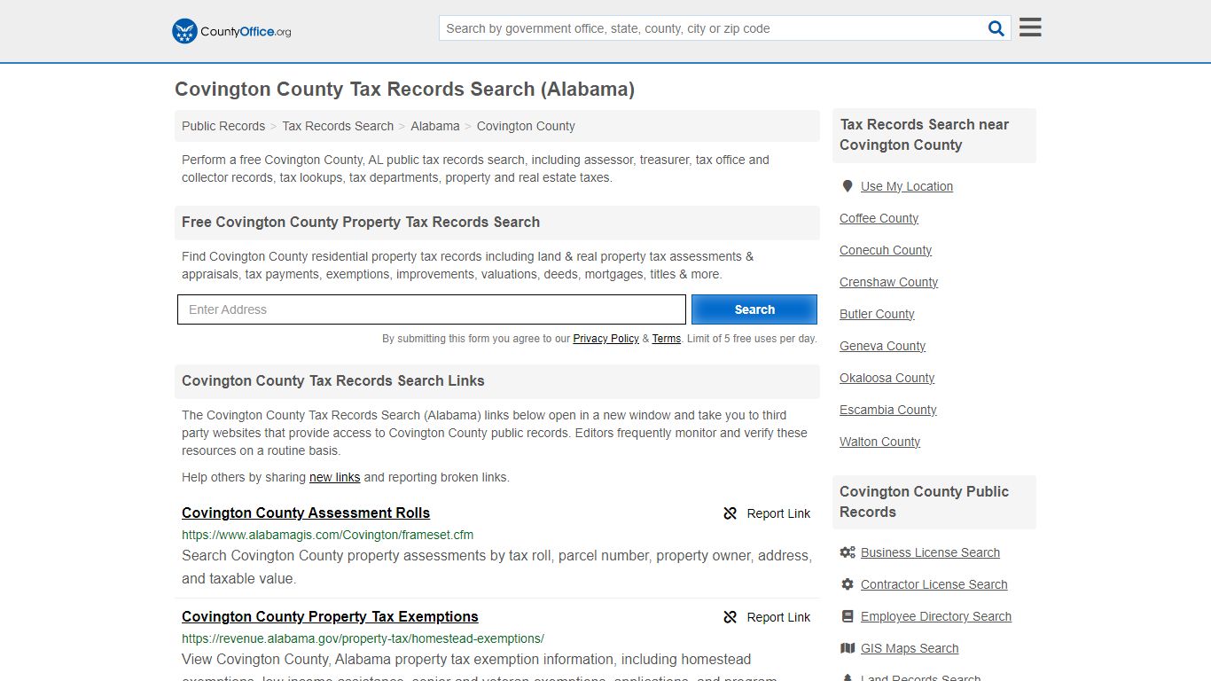 Covington County Tax Records Search (Alabama) - County Office
